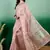 pink zari woven banarasi organza saree with unstitched blouse piece