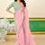 Baby pink embroidered heavy partywear saree