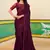 Maroon oak embroidered heavy partywear saree