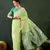 pista jacquard design poly cotton saree with unstitched blouse piece