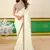 Off white embroidered heavy partywear saree