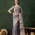 lavender jacquard design poly cotton saree with unstitched blouse piece