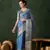 teal jacquard design poly cotton saree with unstitched blouse piece