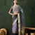 grey jacquard design poly cotton saree with unstitched blouse piece