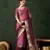 wine jacquard design poly cotton saree with unstitched blouse piece