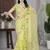 Green butterfly net graceful embroidery work partywear saree