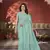 Sea green tissue net glamorous partywear bollywood saree