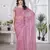 Pink tissue net glamorous partywear bollywood saree