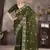 Green gold crunchy ethnic partywear glamorous saree