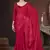 Red stylish jimmy choo c ethnic sequins embroidered saree