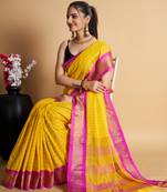 Traditional uppada silk zari weaves saree with blouse piece