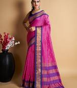 Traditional uppada silk zari weaves saree with blouse piece