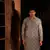 Beautiful greyish blue viscosee fabric wevon men's kurta payjama