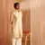 Beautiful off white viscosee fabric wevon men's kurta payjama