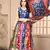 Blue Silk Fabric Ethnic Look Printed Lehenga Choli