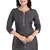 Navy blue rayon fabric printed formal short kurti