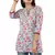 Sky blue rayon fabric printed formal short kurti