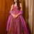 Glamorous bollywood style multy chinon fabric partywear gown