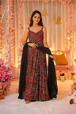 Glamorous bollywood style multy rayon partywear gown 1