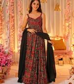 Glamorous bollywood style multy rayon fabric partywear gown