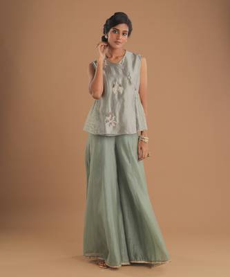 Ethereal pistachio palazzo set 1