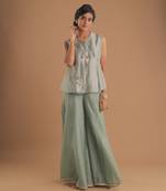 Ethereal pistachio palazzo set