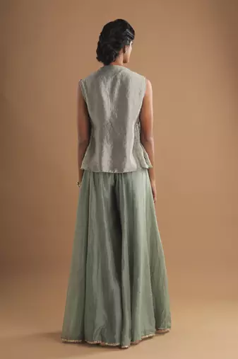 Ethereal pistachio palazzo set