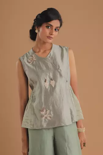 Ethereal pistachio palazzo set
