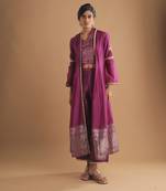 Mystic surmai jamuni jacket set