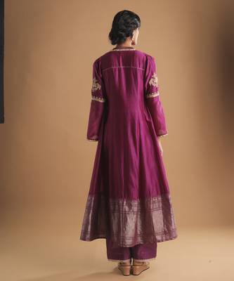 Mystic surmai jamuni jacket set 2