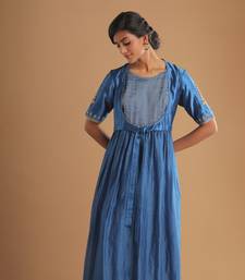 Suramya peacock blue kurta set