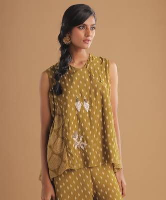 Zenith moss green palazzo  set 2