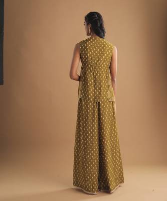 Zenith moss green palazzo  set 3
