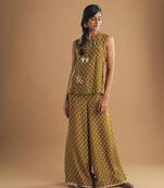 Zenith moss green palazzo  set