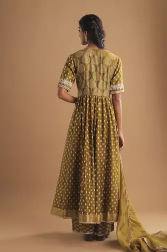 Kaant moss green kurta set