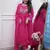 Pink chinon fabric ceremonial wear salwar kameez