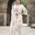 Off white georgette fabric beautiful printed salwar kameez