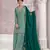 Pista embroidered chinon fabric sharara dress