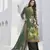 Green crepe fabric ceremonial salwar suit