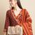 Maroon cotton fabric designer printed readymade salwar kameez