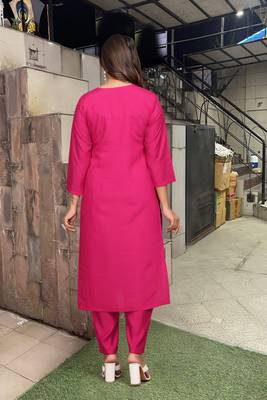 Pink viscosee chanderi fabric festive special readymade salwar kameez 2
