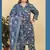 Blue rayon fabric plus size kurta set for festive looks