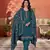 Teal blue smart and beautiful georgette fabric readymade salwar kameez