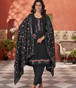 Black smart and beautiful georgette fabric readymade salwar kameez