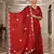 Maroon glamorous rangoli silk fabric ribbon embroidery work heavy ceremonial attire