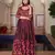 Coffee glamorous chinon fabric printed heavy ceremonial attire