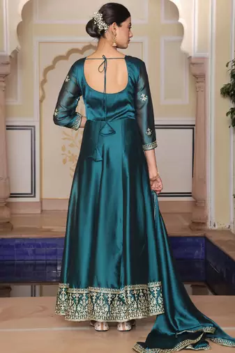 Rama glamorous rangoli silk fabric embroidery work heavy ceremonial attire