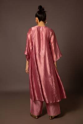 Baby-pink dupion silk with pita butas 4