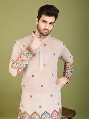 Ivery viscose silk thread & sequins embroidered work wedding ceremony festival marriage party wear straight kurta 4