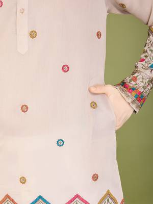 Ivery viscose silk thread & sequins embroidered work wedding ceremony festival marriage party wear straight kurta 8